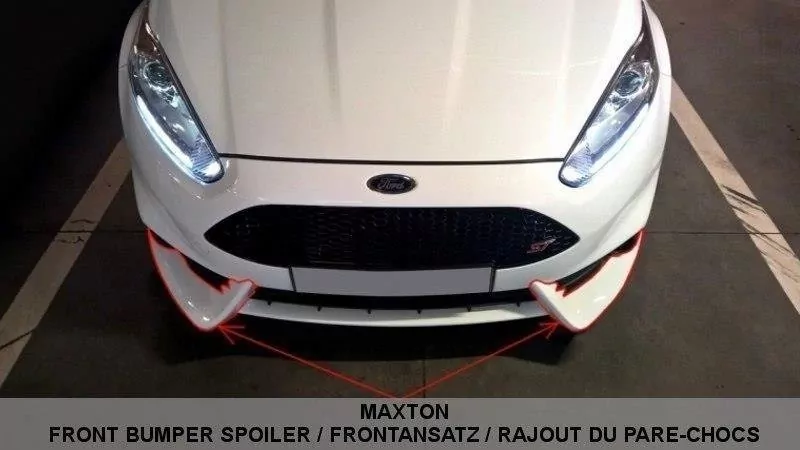 Front Ansatz Passend Für Passend Für FIESTA MK7 ST FL 2013-2016 (MIT Maxton Frontansatz Schwarz Hochglanz Schwarz Hochglanz
