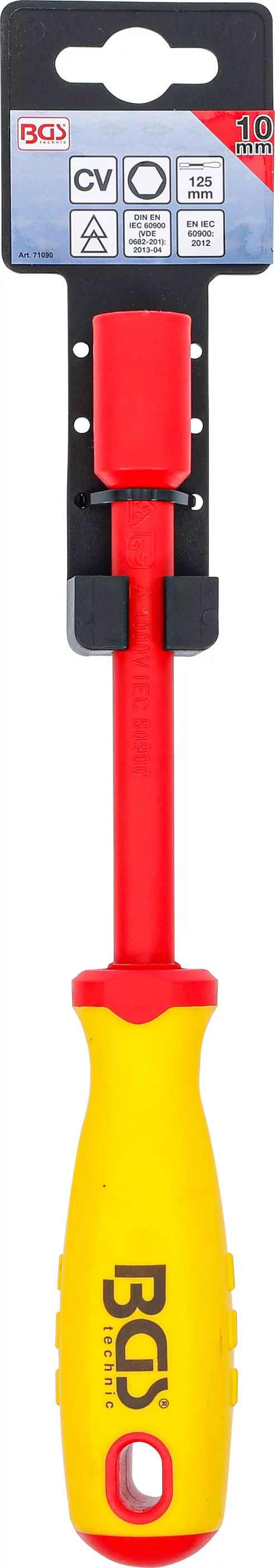 VDE-Steckschlüssel-Schraubendreher | Sechskant | SW 10 mm | Klingenlänge 125 mm