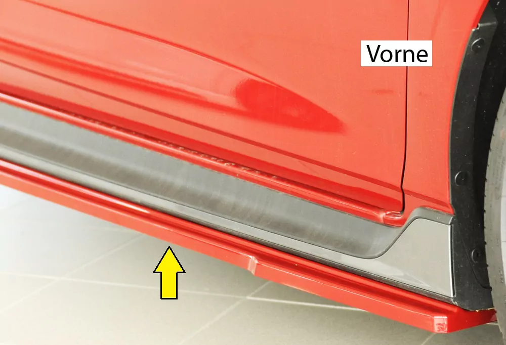 Rieger Seitenschweller rechts ansatz matt schwarz für Hyundai i20 N-Performance  (BC3) 5-tür. (Schrägheck) 04.21-