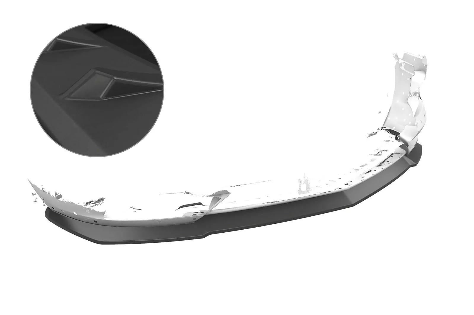 Cup-Spoilerlippe mit ABE für Mercedes Benz SLS AMG (197) Lackierfreundlich (schwarz matt)