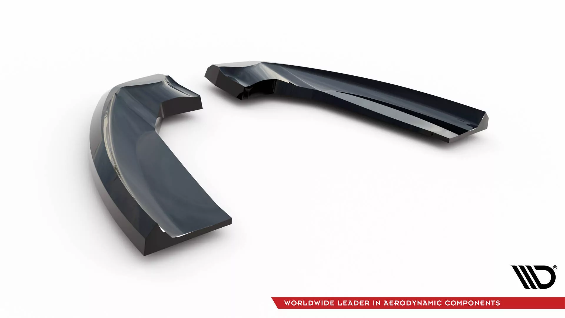 Heck Ansatz Flaps Diffusor Für Ford Kuga ST-Line Mk2 Schwarz Hochglanz