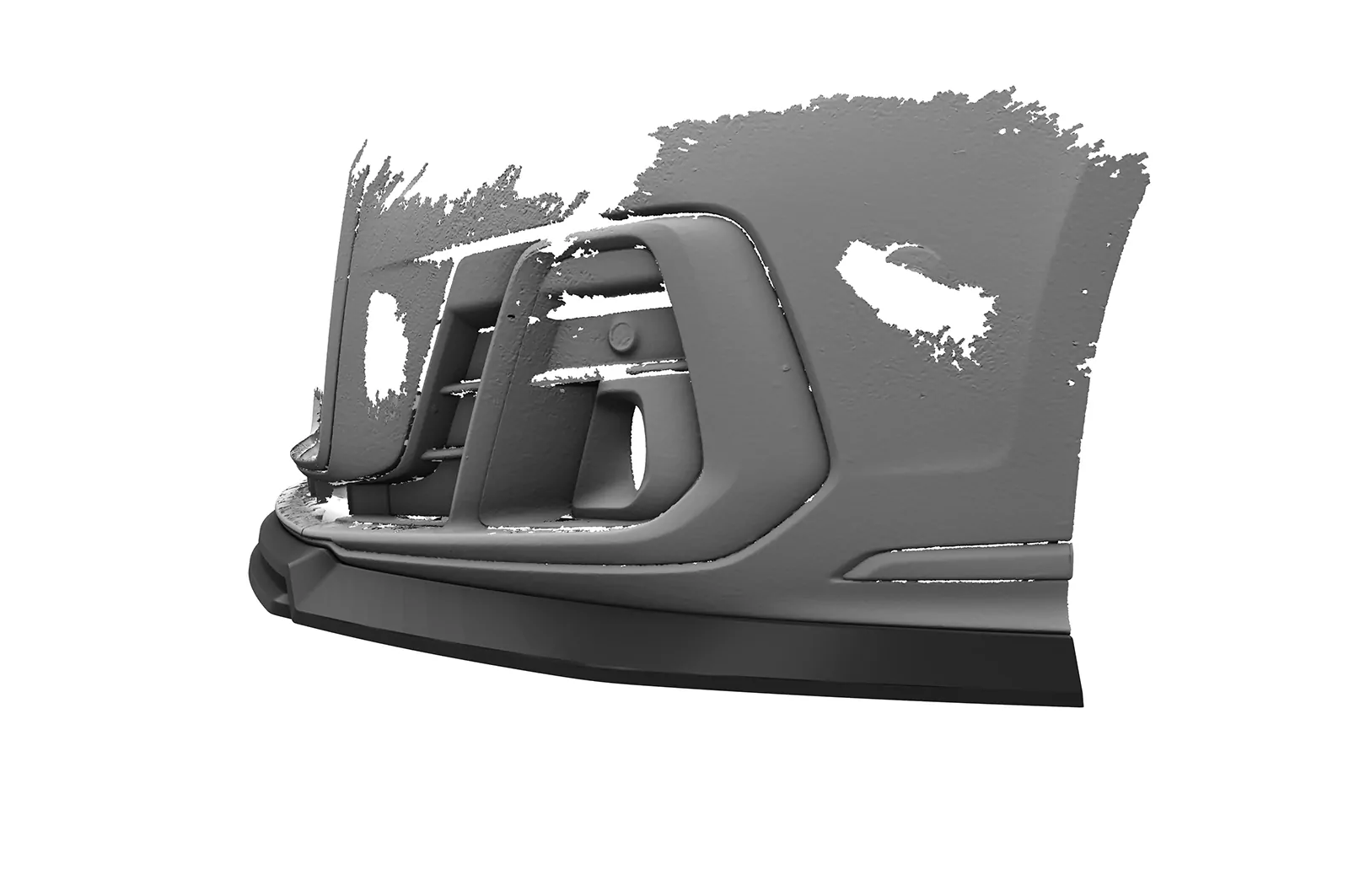 Cup-Spoilerlippe mit ABE für Audi A5 D5 (Typ 4N/F8) CSL867 Schwarz Strukturiert