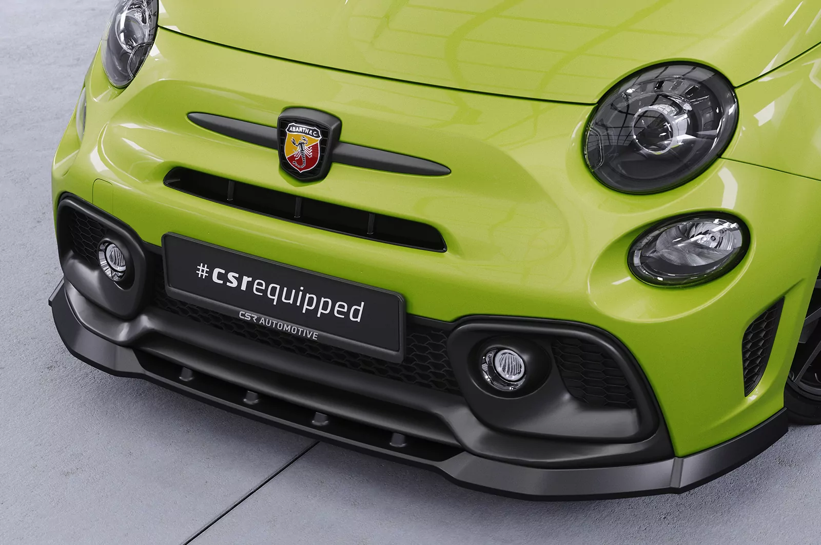 Cup-Spoilerlippe mit ABE für Fiat 500 Abarth 595 CSL487 Strukturiert (schwarz matt)