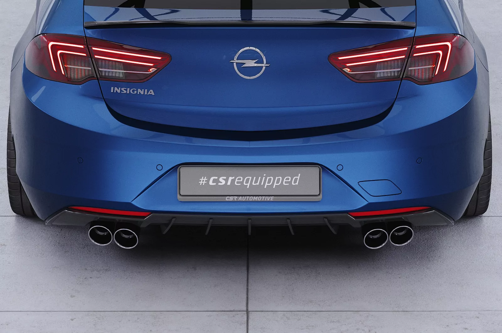 Heckansatz für Opel Insignia B Grandsport HA282 Schwarz Strukturiert