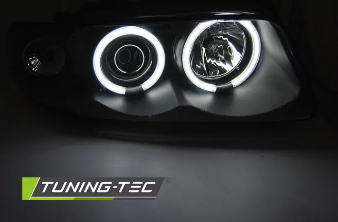 HEADLIGHTS ANGEL EYES CCFL BLACK fits AUDI A4 11.94-12.98