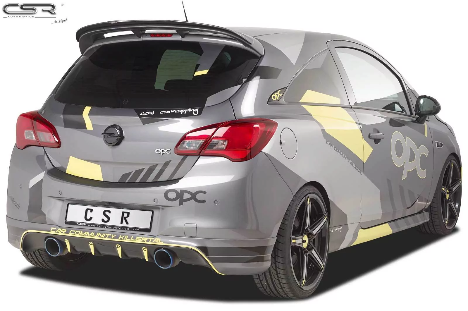 Heckflügel mit ABE für Opel Corsa E OPC HF662-M Carbon Look (matt)