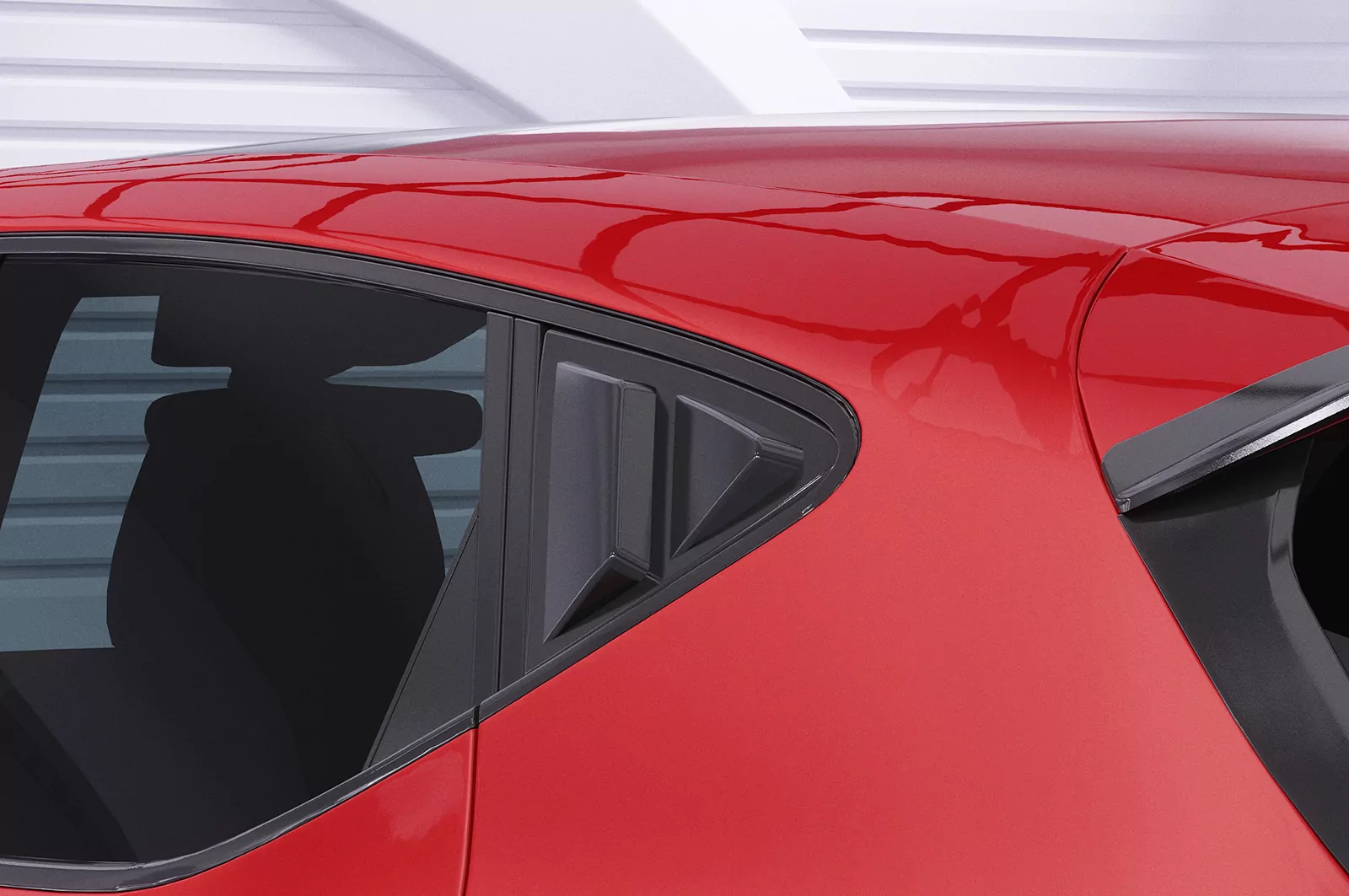 Seitenscheibenblenden für Seat / Cupra Leon 4 (Typ KL) Schrägheck SSB029 Schwarz Strukturiert