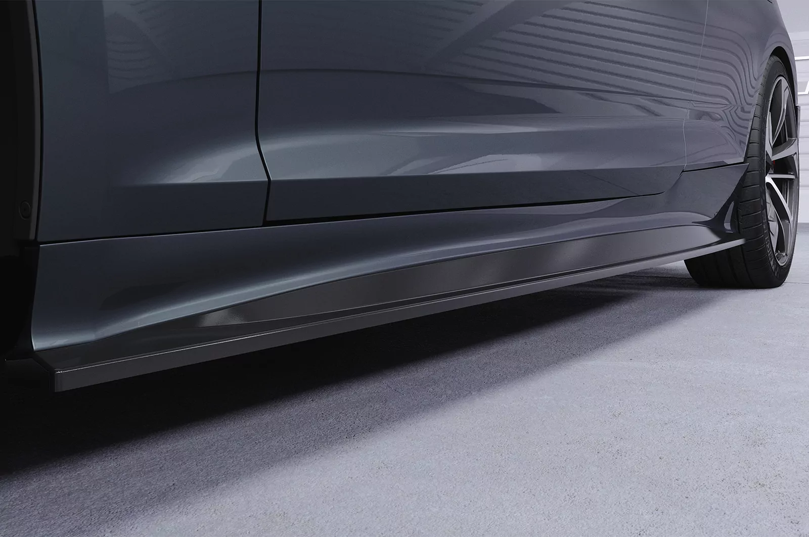 Seitenschweller für Audi A5 (F5) Coupe / Cabrio SS548 Schwarz Strukturiert