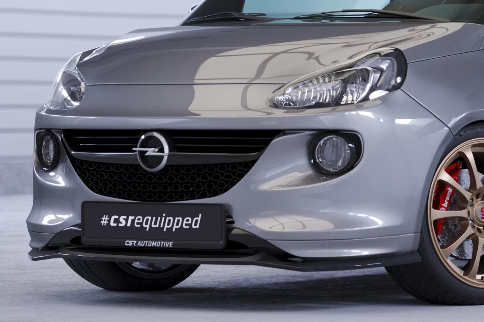 Cup-Spoilerlippe mit ABE für Opel Adam S CSL591 Schwarz Strukturiert