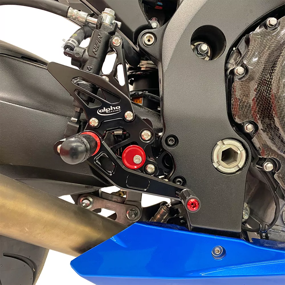 TRACK Fußrastenanlage schwarz Suzuki GSX-R750 2011-2017 mit ABE