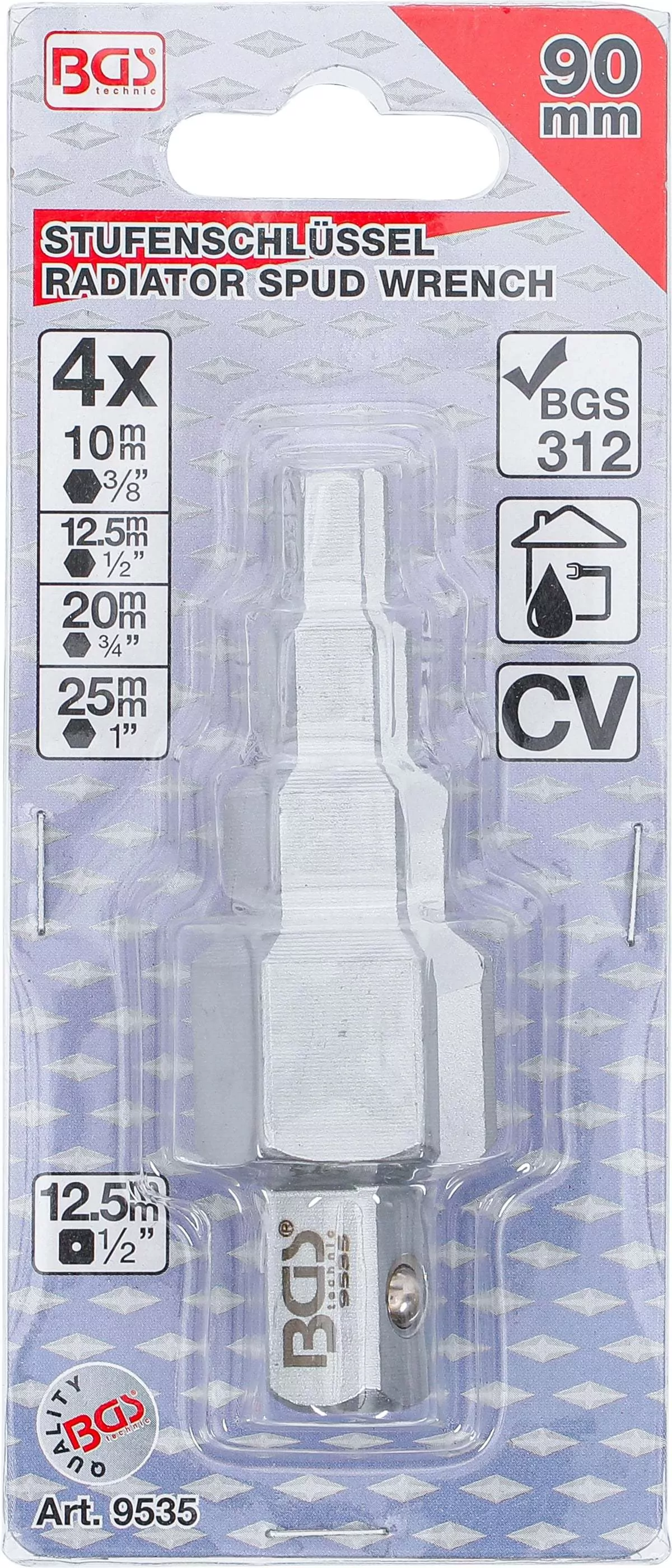 Stufenschlüssel | Antrieb Außenvierkant 12,5 mm (1/2") | 4-stufig