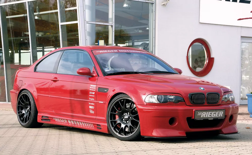 Rieger Spoilerstoßstange CS-Look für BMW 3er E46 M3 - Coupé 06.00- carbon optik