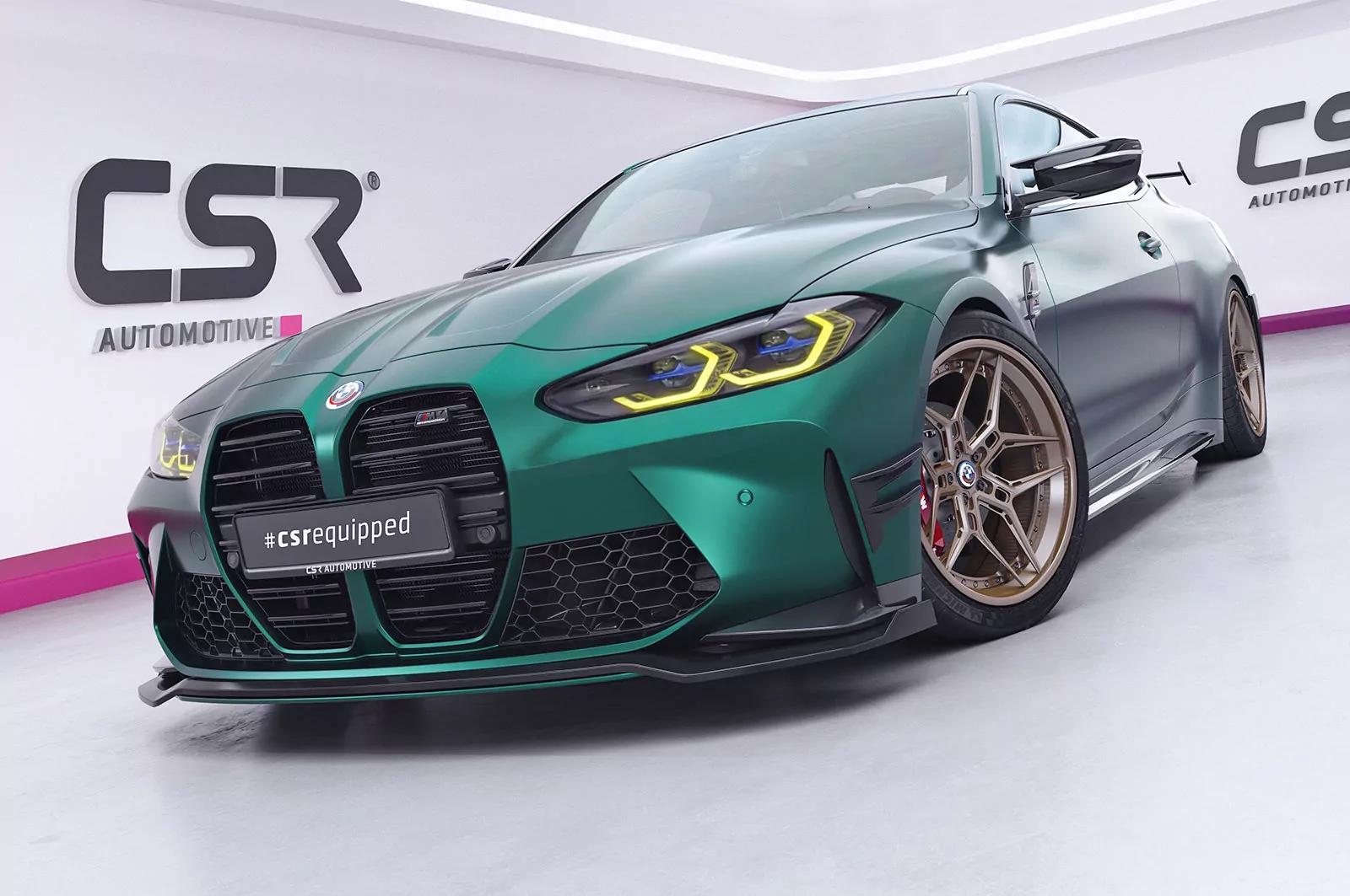Cup-Spoilerlippe mit ABE für BMW M3 (G80/G81) / M4 (G82/G83) CSL769 Schwarz Strukturiert