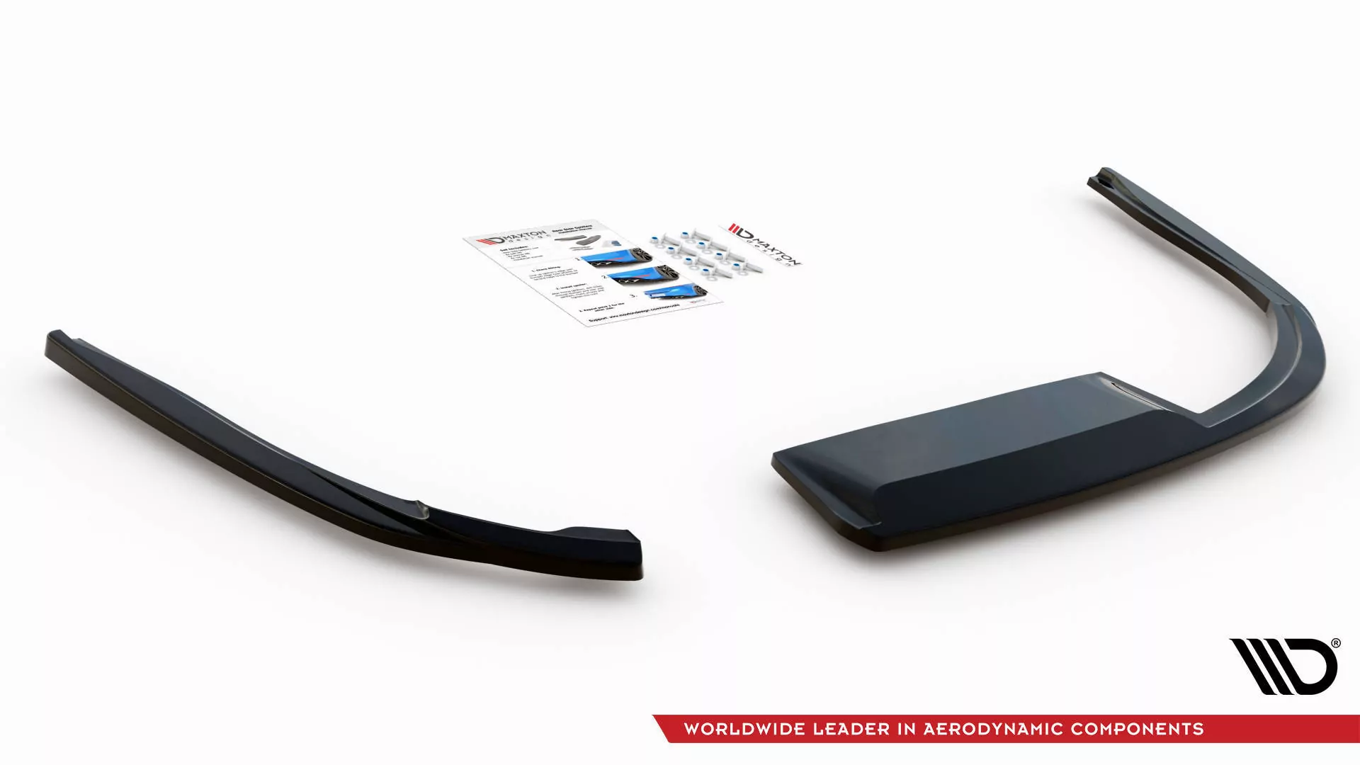 Heck Ansatz Flaps Diffusor Für Jaguar XF R-Sport Mk2 Schwarz Hochglanz