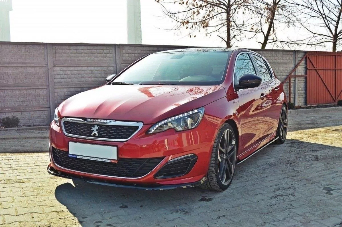 Front Ansatz Passend Für V.2 Passend Für PEUGEOT 308 II GTI Schwarz Hochglanz Schwarz Hochglanz