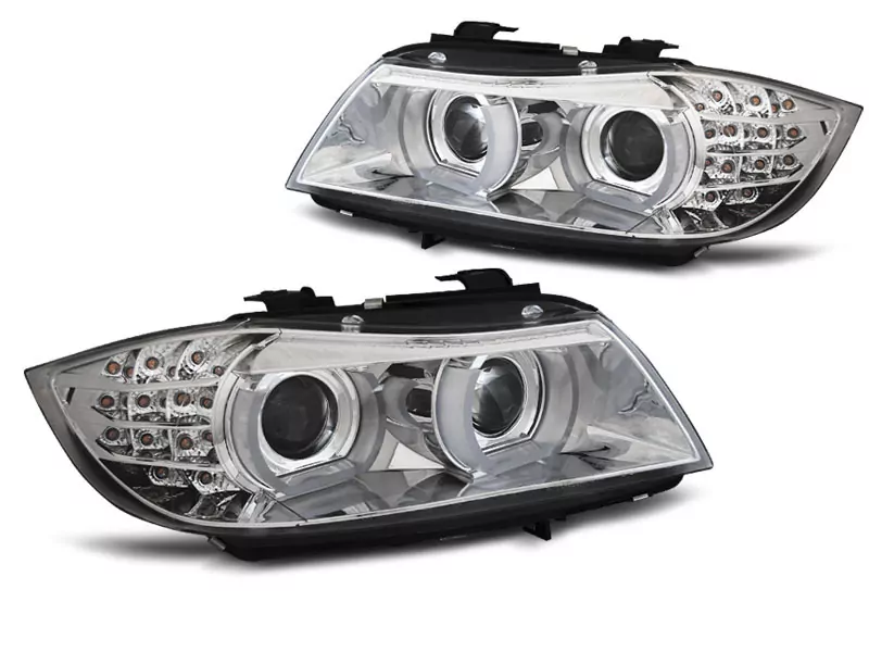 Xenon Headlights Led Drl Chrome Afs Fits Bmw E90/e91 09-11