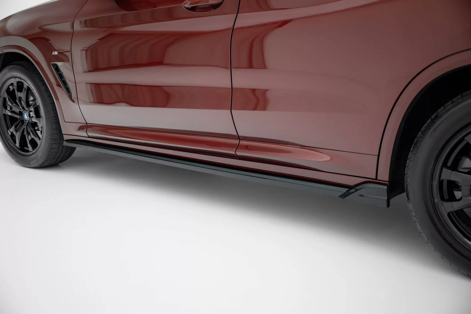 Seitenschweller Ansatz Für BMW IX3 M-Paket G08 Facelift  Schwarz Hochglanz