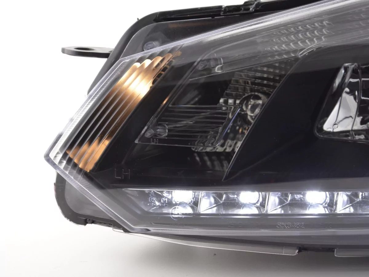 Scheinwerfer Set Daylight LED Tagfahrlicht VW Golf 6 Typ 1K Bj. 08- schwarz für Rechtslenker