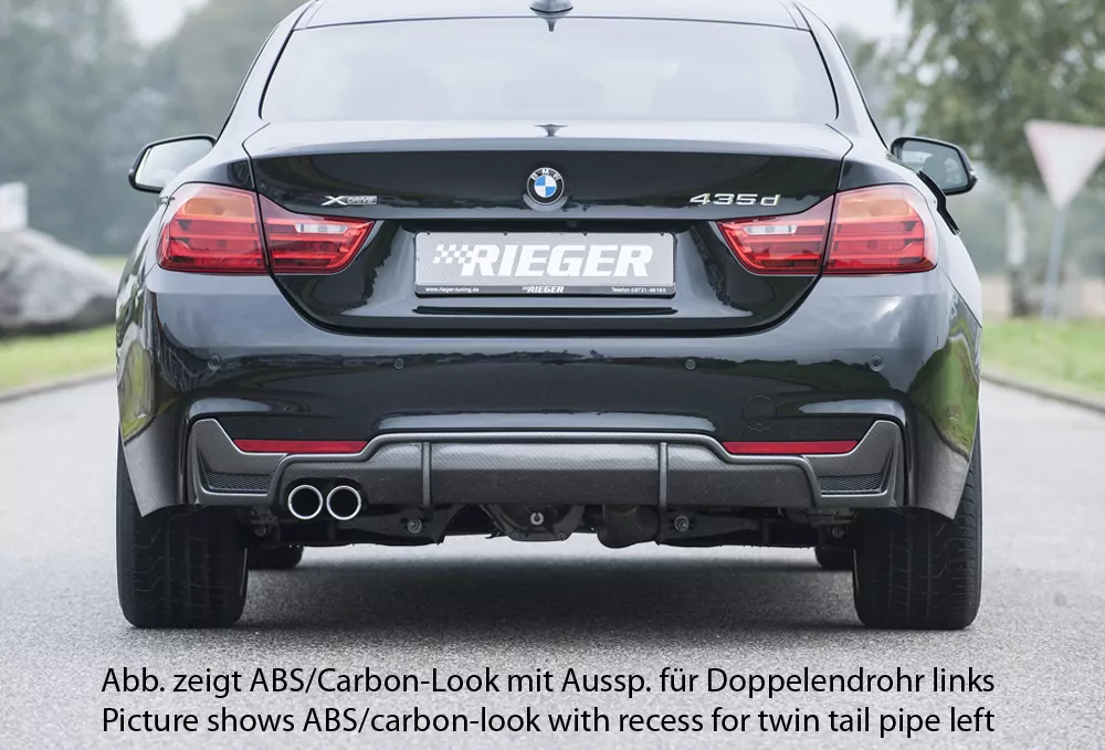 Rieger Heckeinsatz für BMW 4er F33  (3C) | Cabrio 07.15- (ab Facelift) LCI nur für M-Paket-Heckschürze