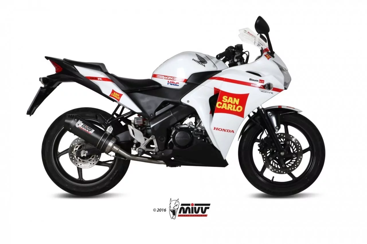 MIVV Komplettanlage Oval Carbon Honda CBR 125 R 11-