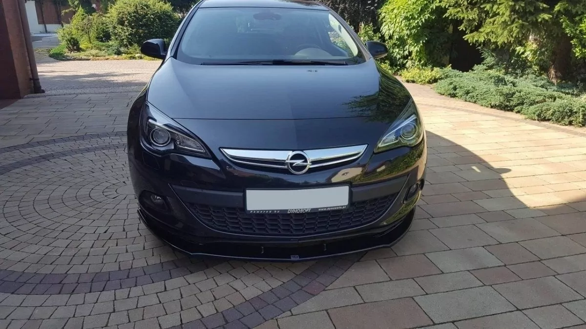 Front Ansatz Passend Für Passend Für OPEL ASTRA GTC Schwarz Hochglanz Schwarz Hochglanz