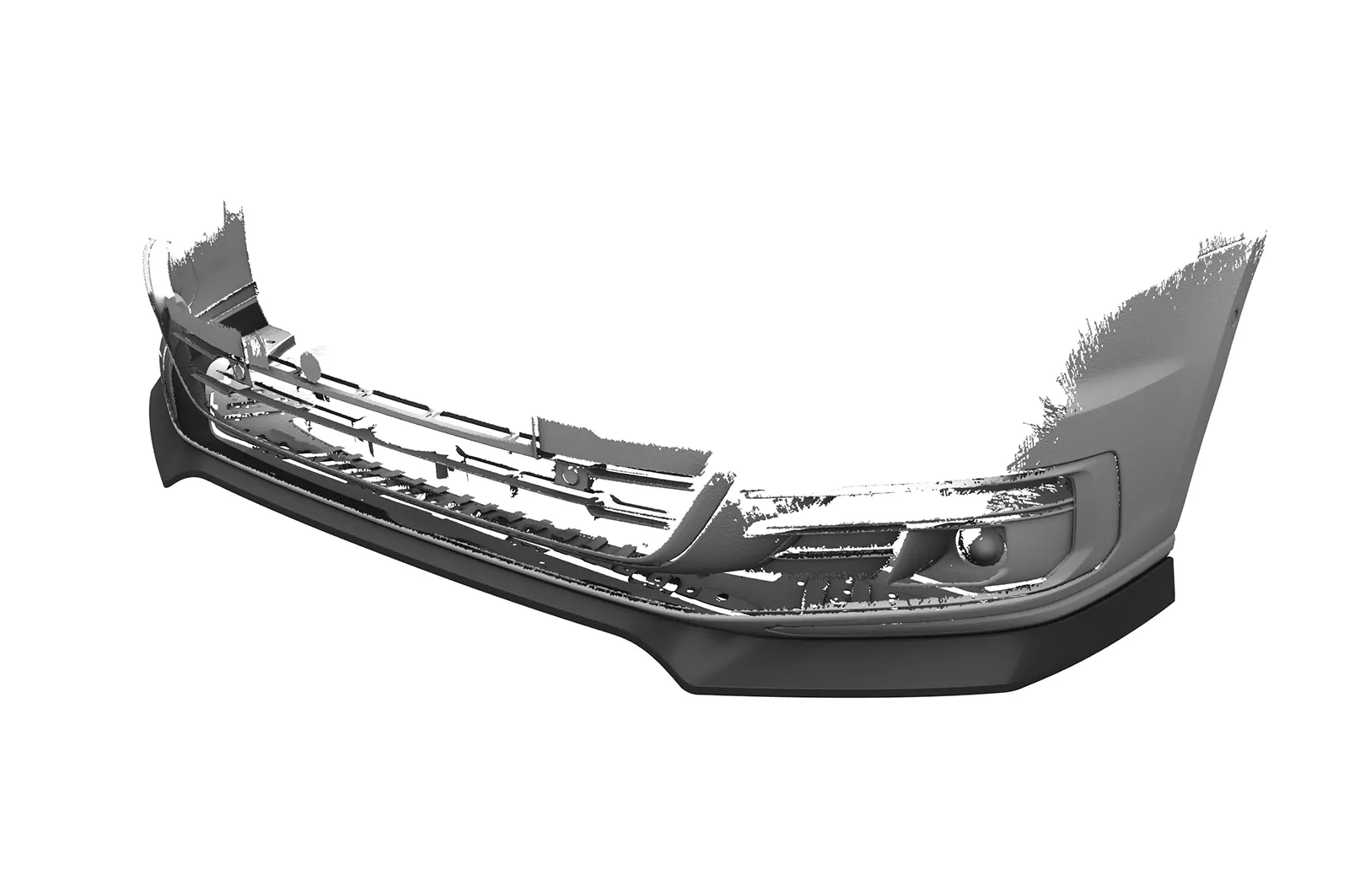 Cup-Spoilerlippe mit ABE für Audi A8 (D5) CSL705 Schwarz Strukturiert