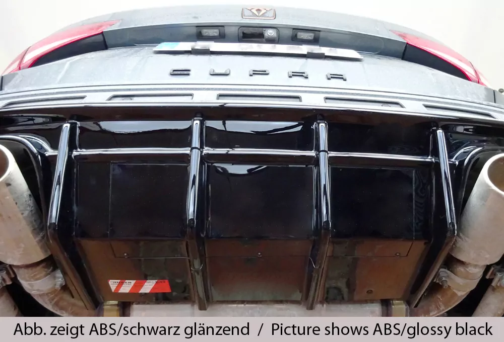 Rieger Heckeinsatz (für Fzg. mit AHK) matt schwarz für Seat Ateca Cupra (5FP)  08.20- (ab Facelift)