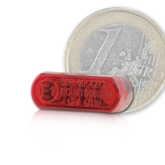 LED-Einbaurücklicht "Heat" | rot | Stück Maße: B 21,5 x H 8,5 x T 11,5 mm | E-geprüft