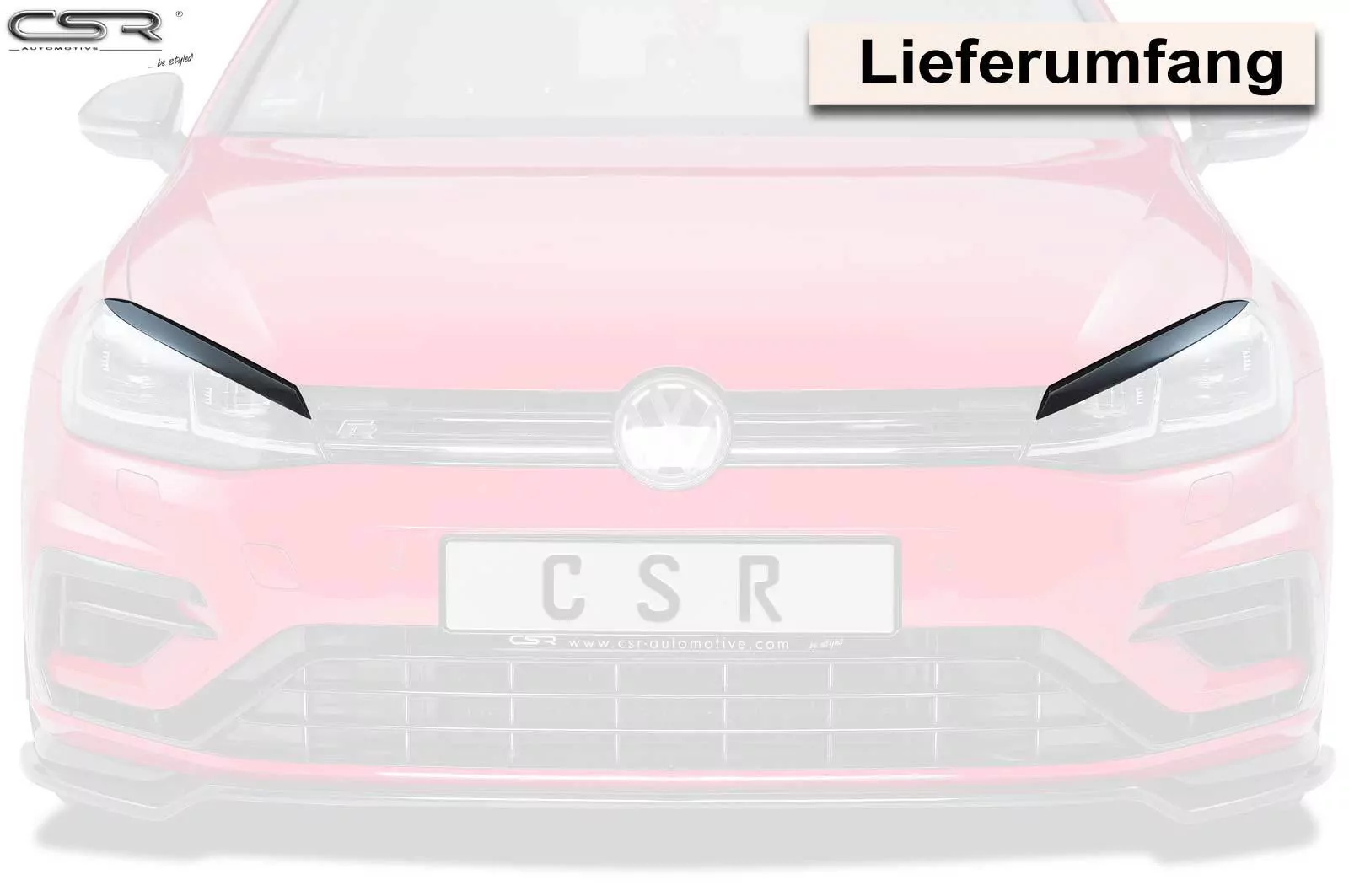 Scheinwerferblenden Glossy für VW Golf 7 Glossy (schwarz hochglanz)