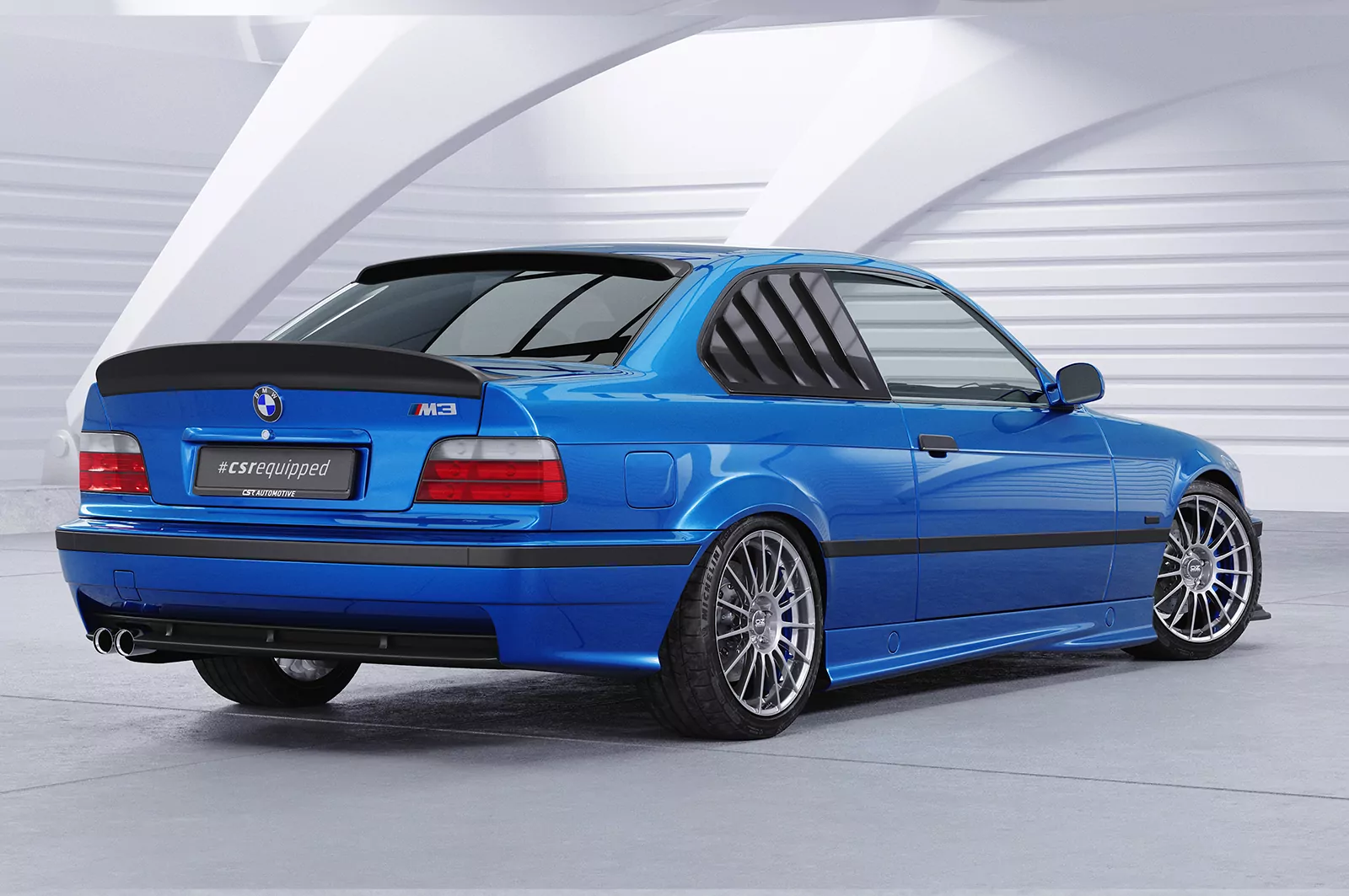 Seitenscheibenblenden für BMW 3er E36 Coupe SSB010 Schwarz Strukturiert