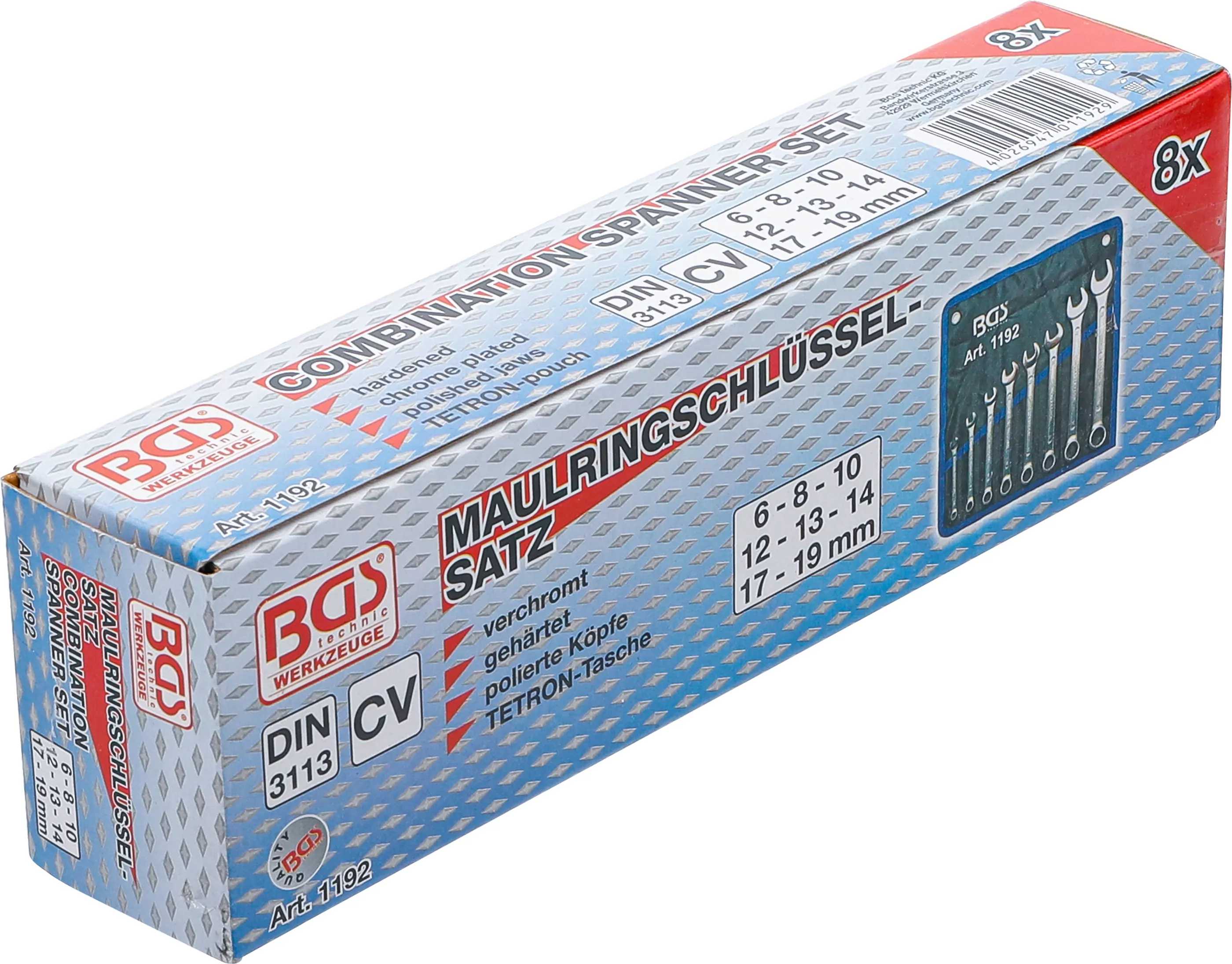 Maul-Ringschlüssel-Satz | SW 6 - 19 mm | 8-tlg.