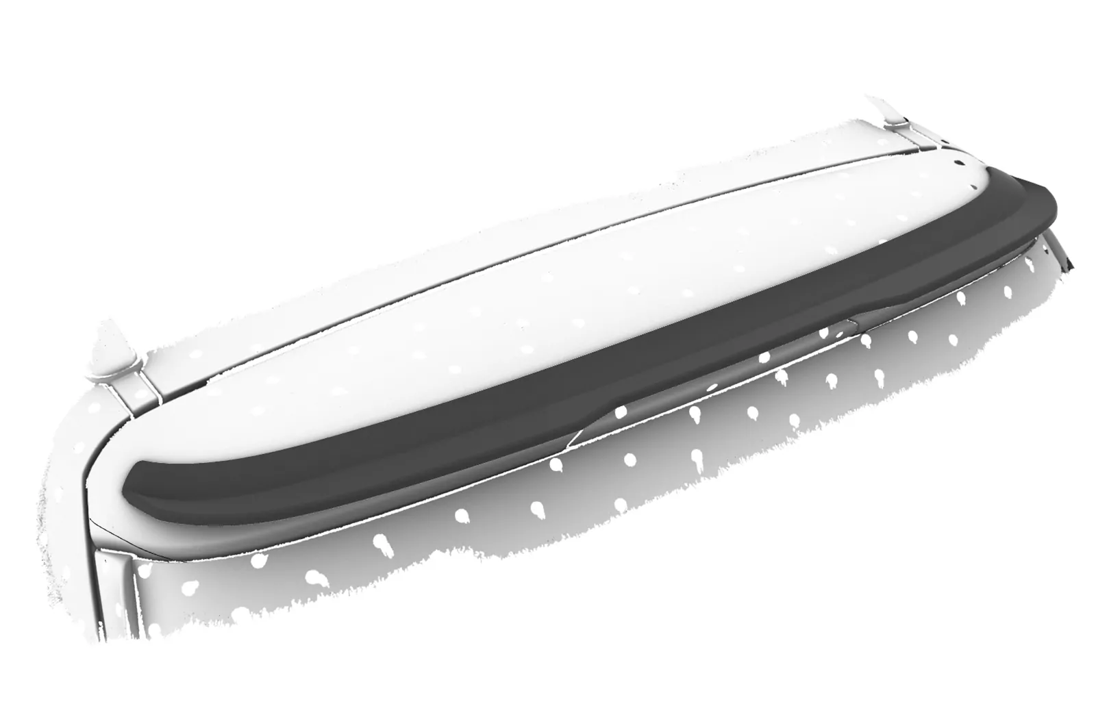 Heckflügel mit ABE für Ford Kuga 2. Generation HF681 Strukturiert (schwarz matt)