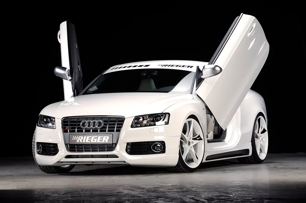 Rieger Spoilerschwert für Audi A5 (B8/B81) | Coupé 06.07-07.11 (bis Facelift) für Spoilerlippe 55401/55406