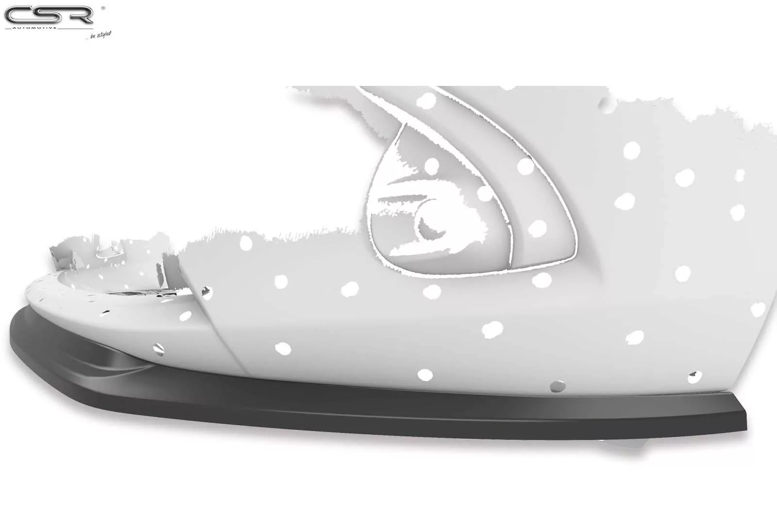 Cup-Spoilerlippe mit ABE für Mazda 2 (Typ DJ) CSL437-M Carbon Look (matt)