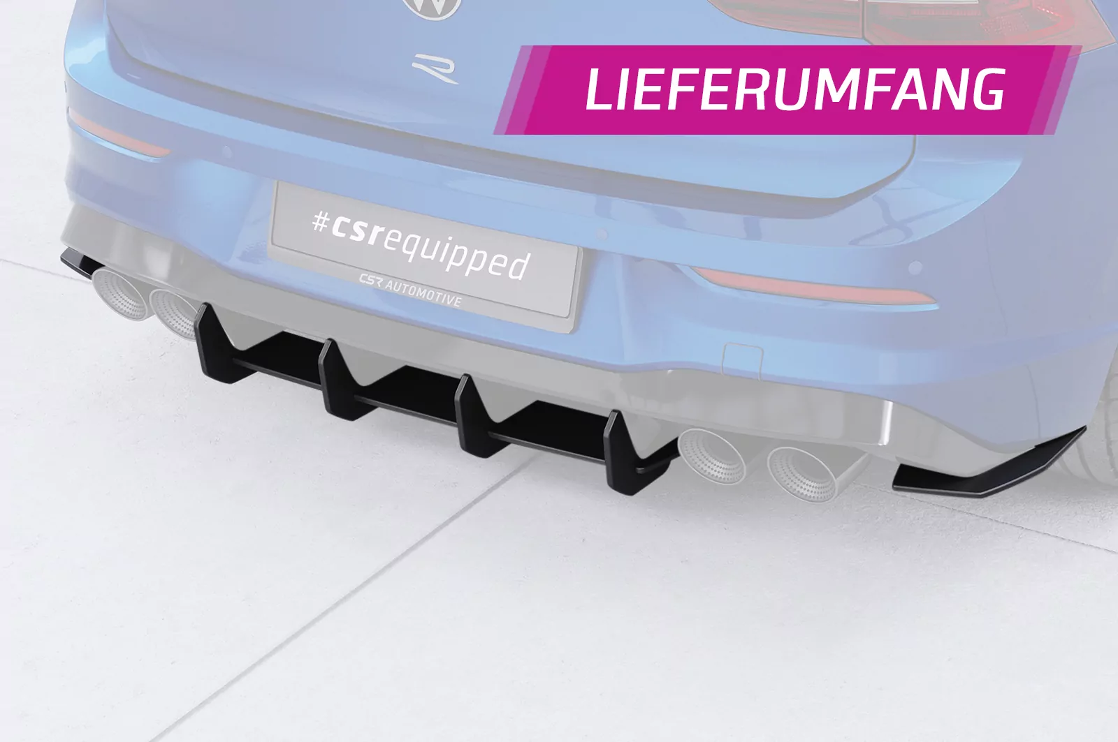 Racing Diffusor / Heckansatz für VW Golf 8 (Typ CD) R HA315