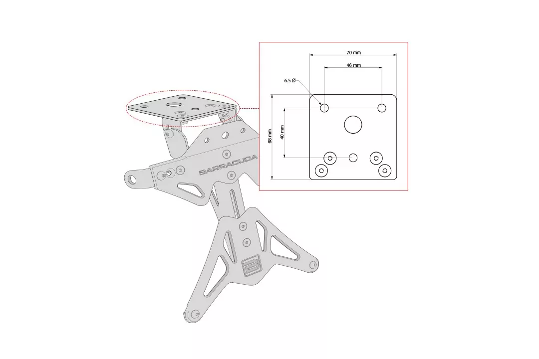 Barracuda Universal Kennzeichenhalter