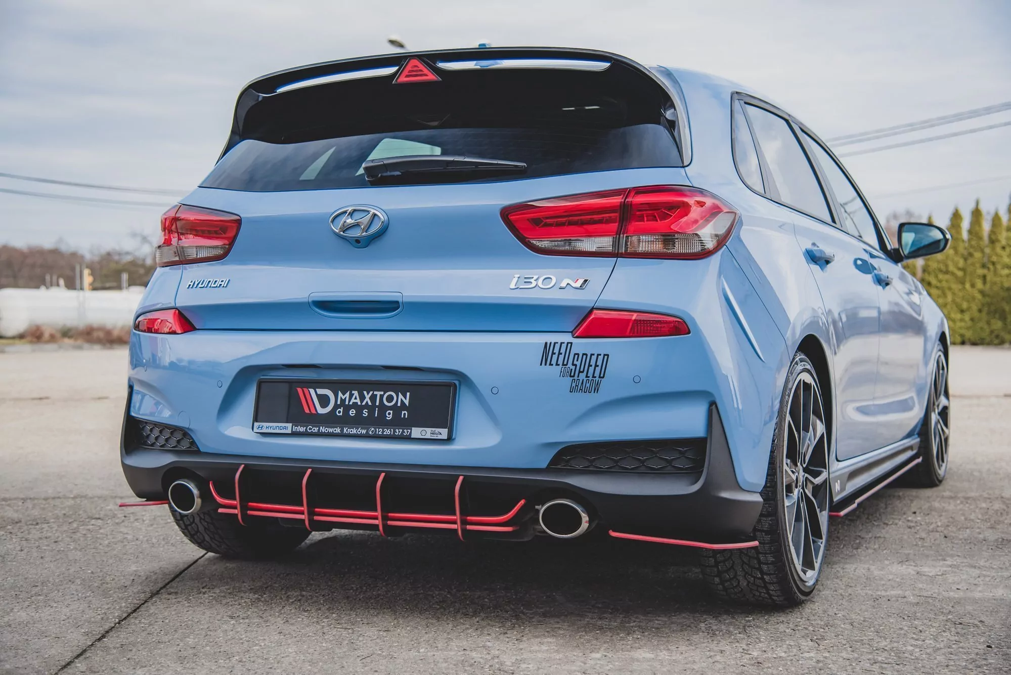 Rennen Haltbarkeit Heckschürze V.1 Passend Für Hyundai I30 N Mk3 Hatchback