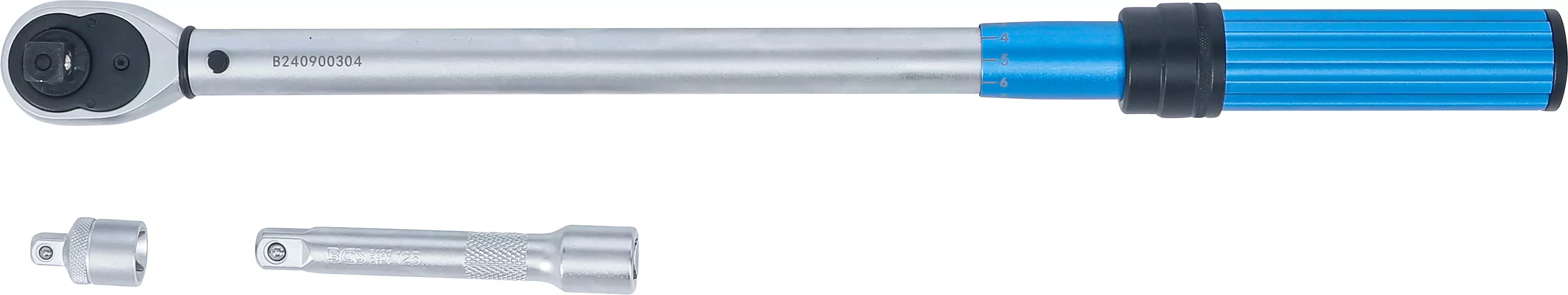 Drehmomentschlüssel-Satz | mit Adapter + Verlängerung | Abtrieb Außenvierkant 12,5 mm (1/2") | 40 - 220 Nm | 3-tlg.