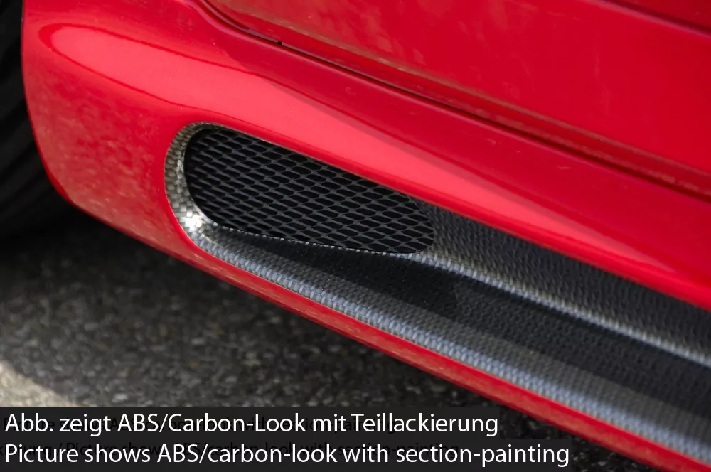 Rieger Seitenschweller rechts    carbon look für Opel Astra G Coupé  mit Ausschnitt