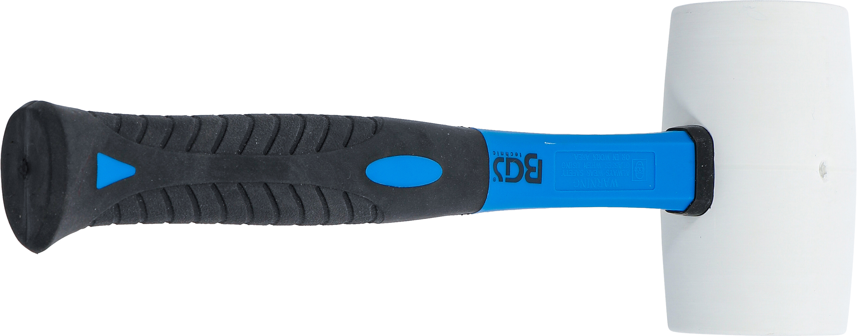 Gummihammer | Fiberglasstiel | weißer Kopf | Ø 64 mm | 750 g