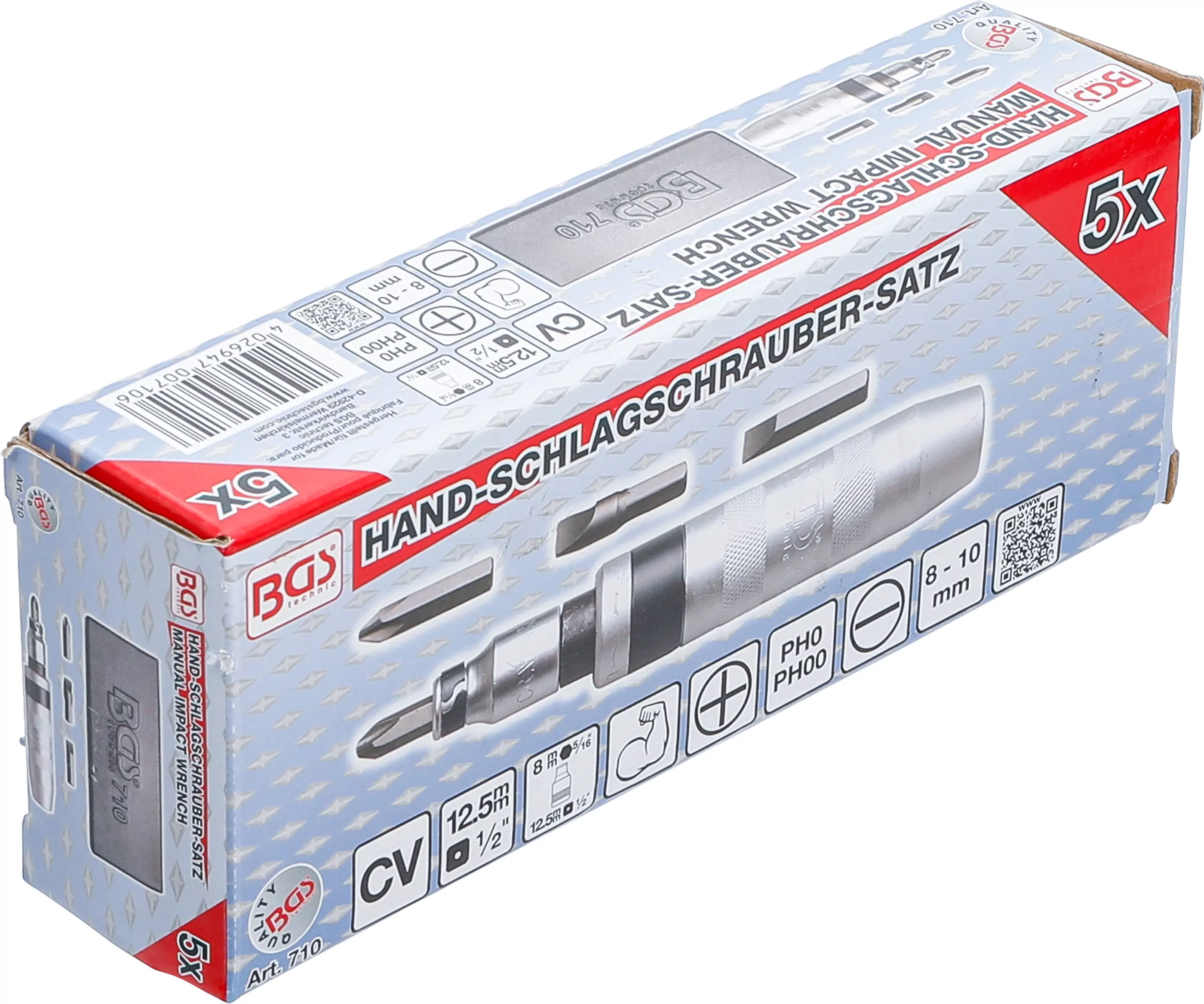 Hand-Schlagschrauber-Satz mit Bits | 5-tlg.