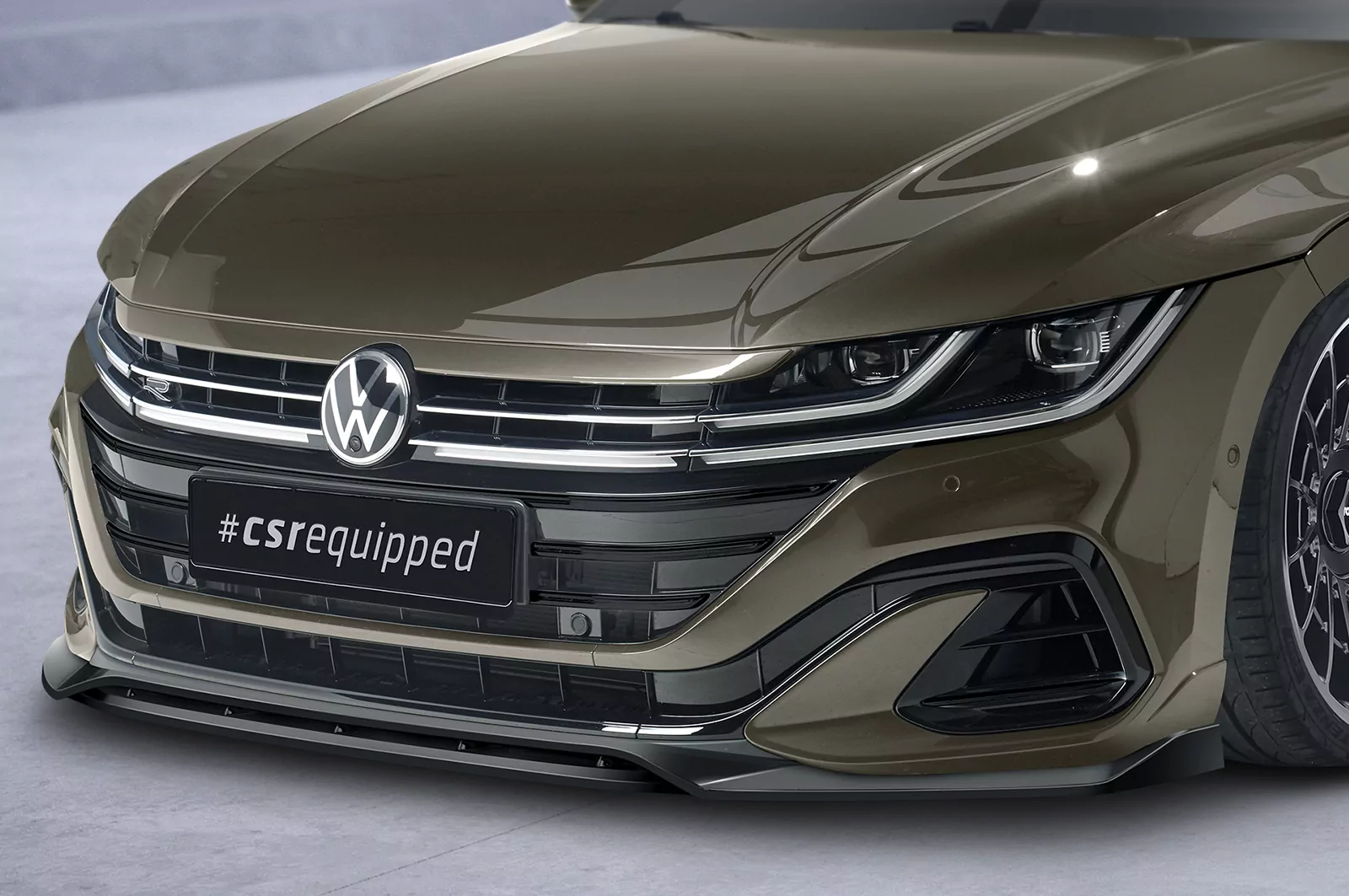 Cup-Spoilerlippe mit ABE für VW Arteon R-Line CSL697 Schwarz Strukturiert