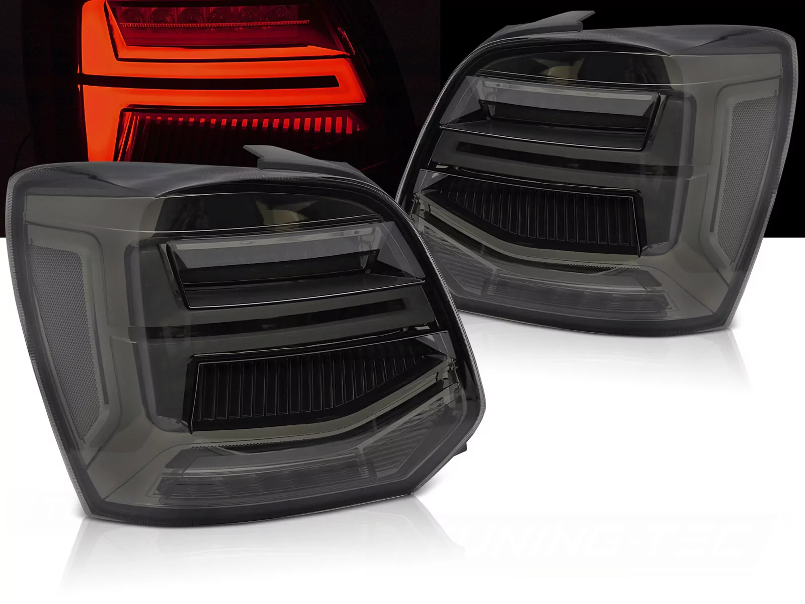 Led Tail Lights Smoke Led Bar Fits Vw Polo V 09-17