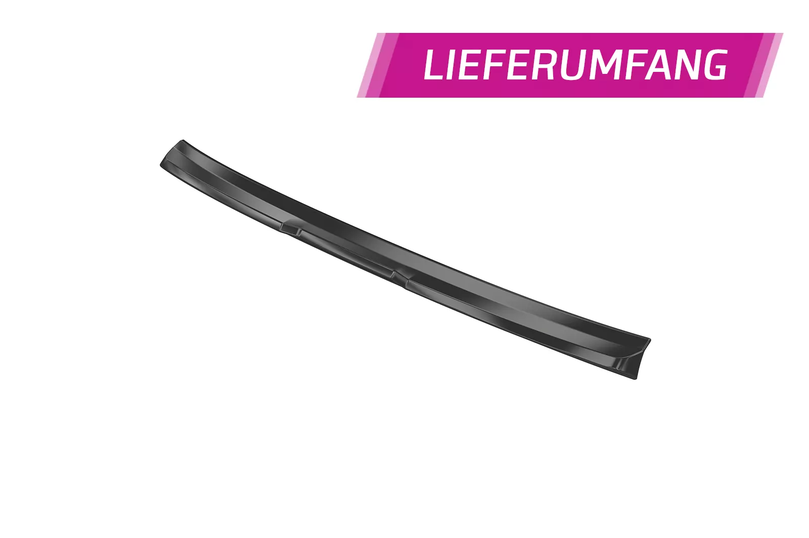 Heckflügel mit ABE für VW Caddy 5 (Typ SB) HF074 Schwarz Strukturiert