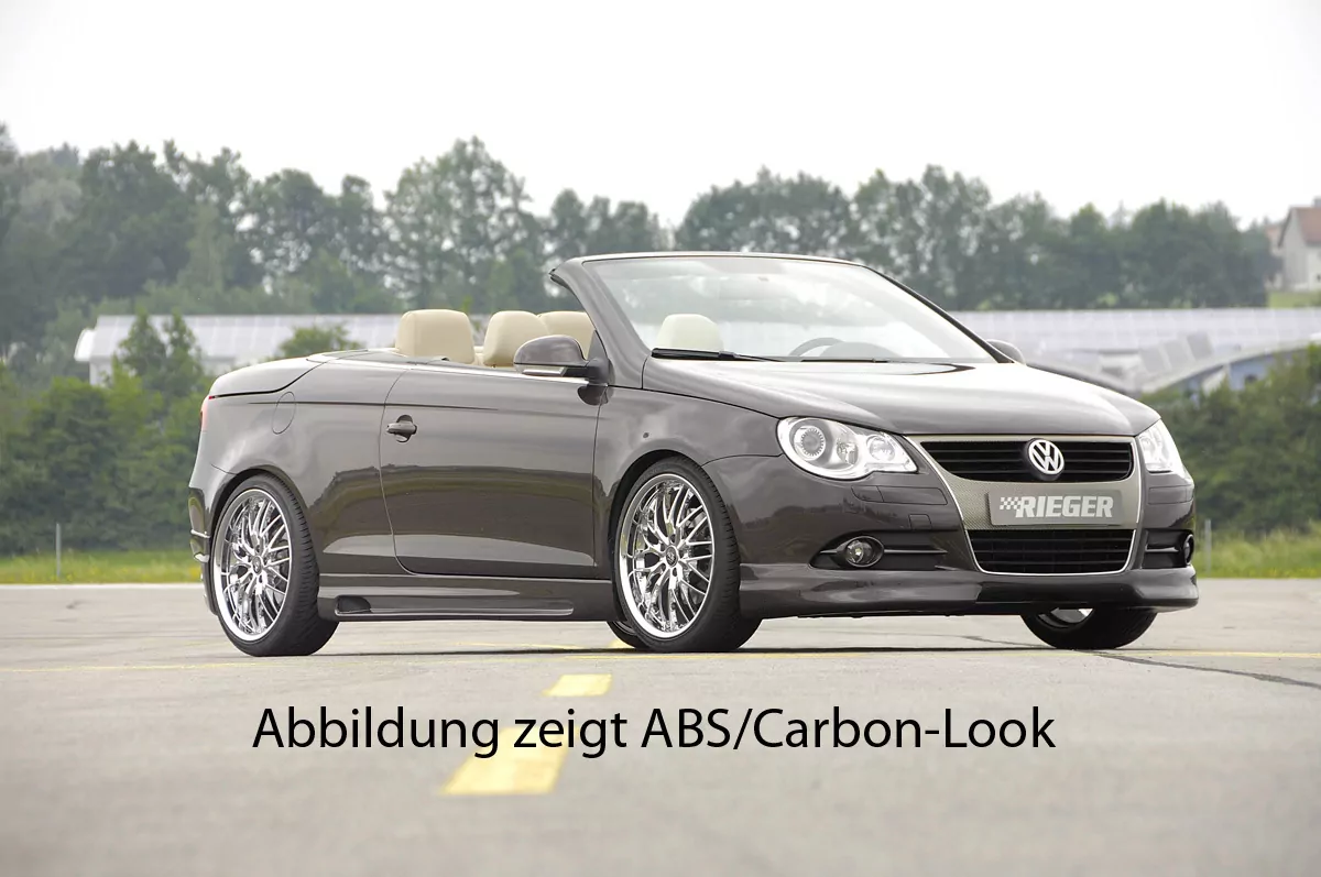 Rieger Seitenschweller links    matt schwarz für VW Eos (1F)  12.10- (ab Facelift)