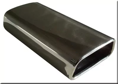 Anschweißendrohr Typ 60  145x65 mm / Länge: 270 mm - trapezförmig / eingerollt / 20° abgeschrägt nach unten