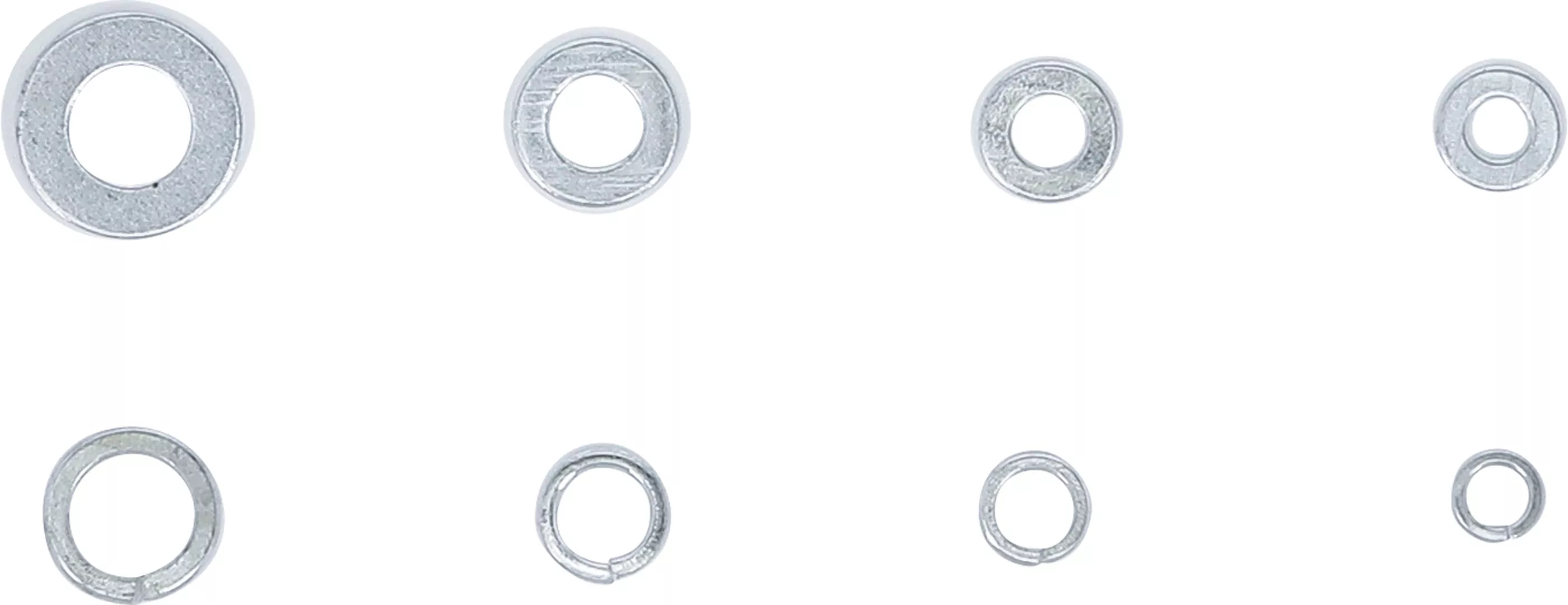 Federringe- / Unterlegscheiben-Sortiment | Ø 4 - 8 mm | 250-tlg.