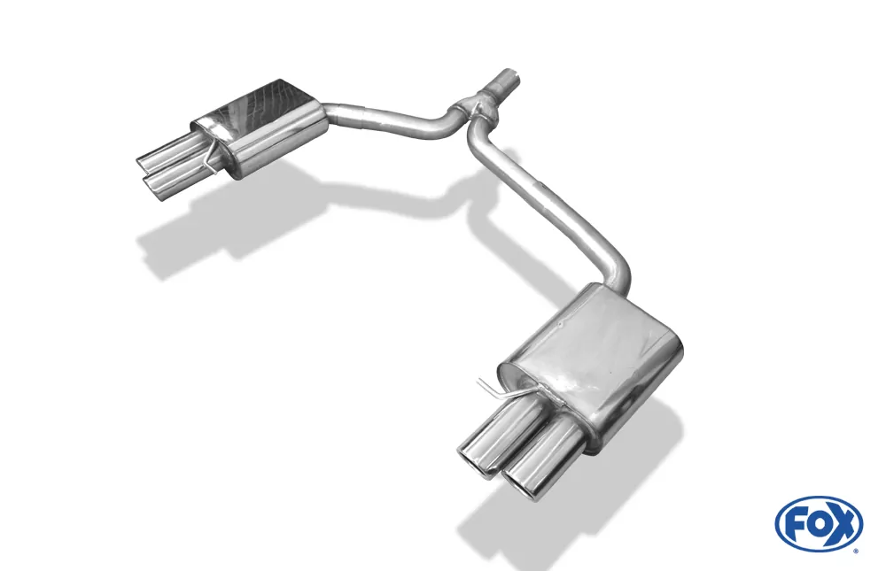 Audi A5 8T Coupe + S-Line  Endschalldämpfer rechts/links zweiflutig inkl. Y-Adapterrohr Ø65mm innen - 2x88x74 Typ 32 rechts/links