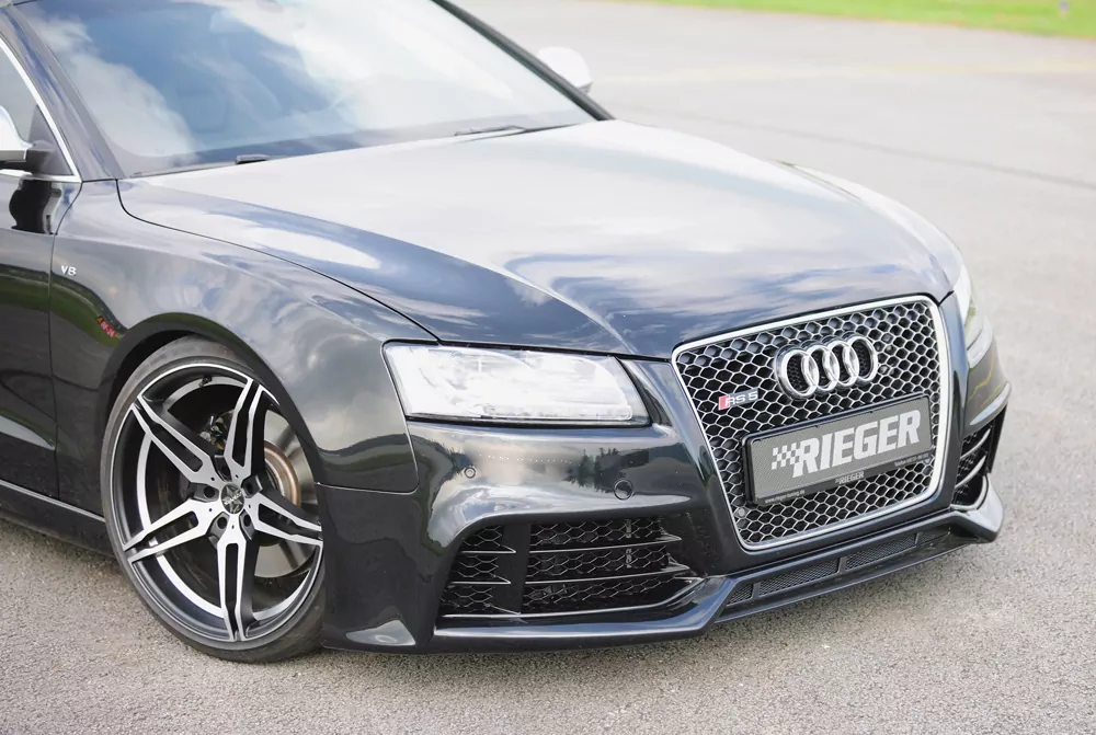 Rieger Spoilerstoßstange für Audi A5 (B8/B81) - Cabrio 06.07-07.11 (bis Facelift) carbon optik