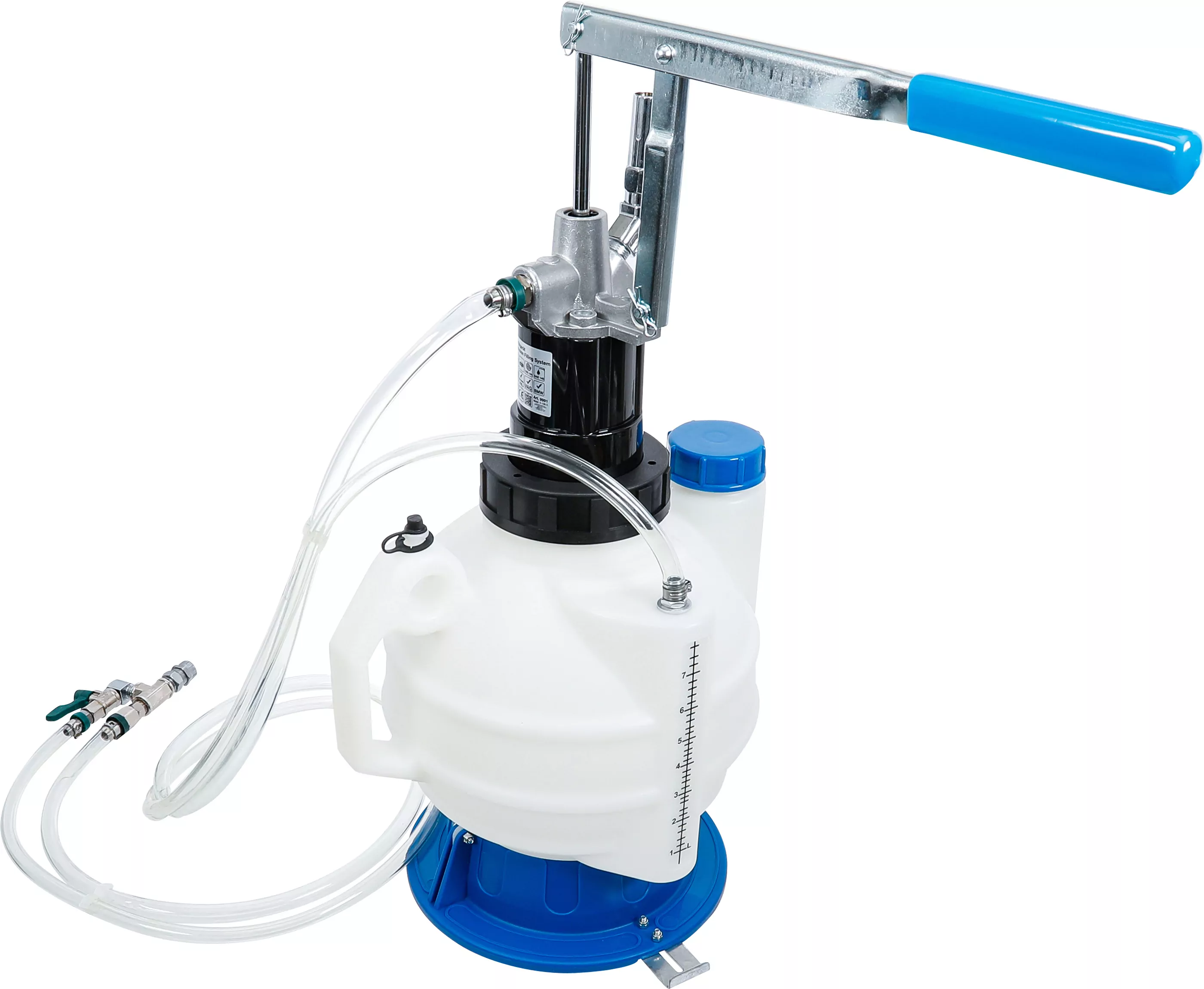 Getriebeöl-Befüllgerät mit Handpumpe | mit Rücklaufsystem | mit 8 Adaptern | 7 l